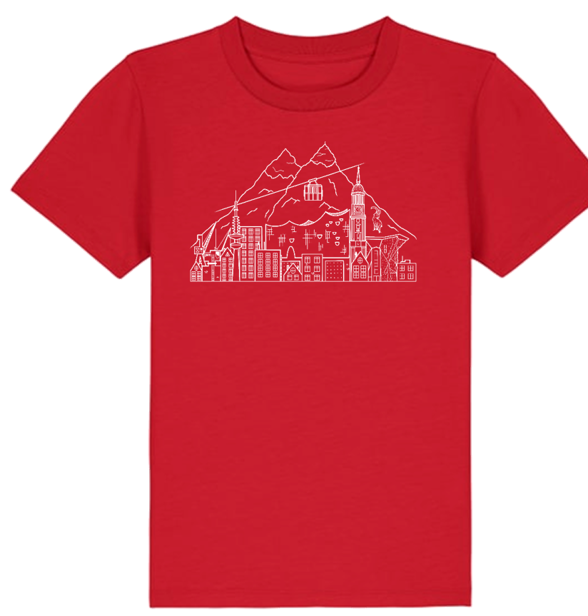 T-Shirt für Kinder Hamburg trifft Alpen