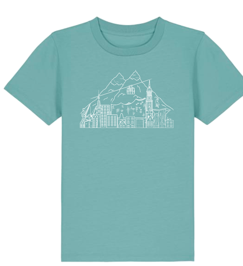 T-Shirt für Kinder Hamburg trifft Alpen