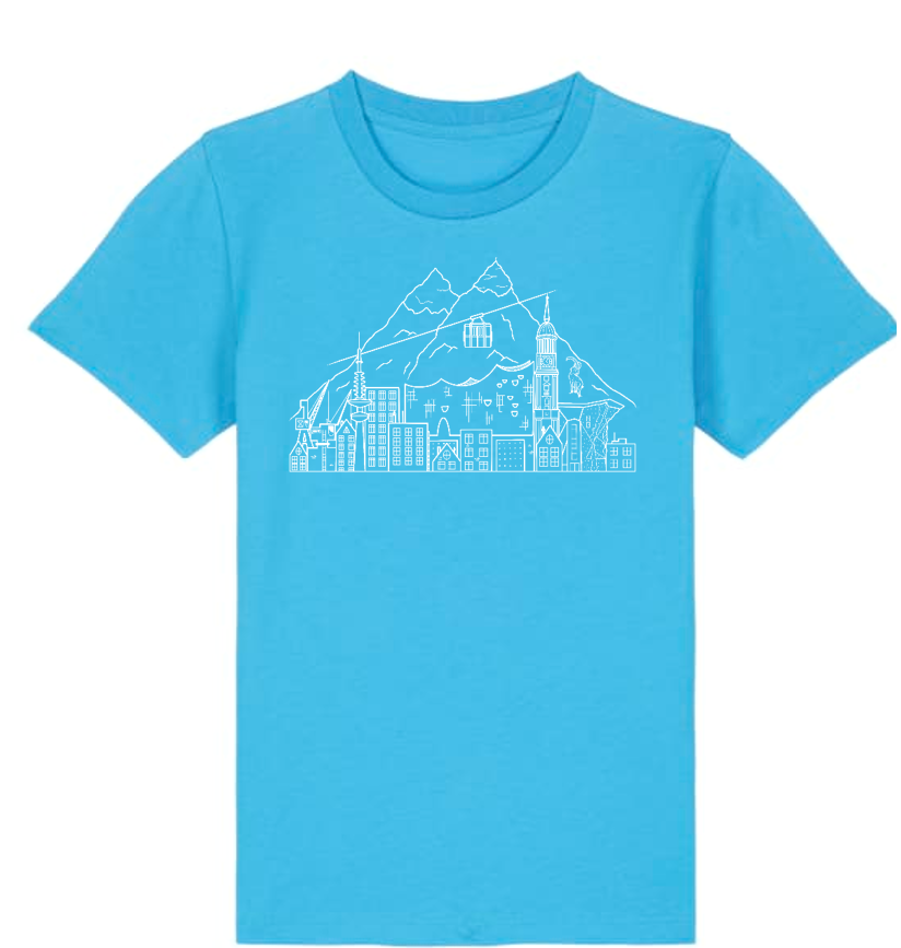 T-Shirt für Kinder Hamburg trifft Alpen