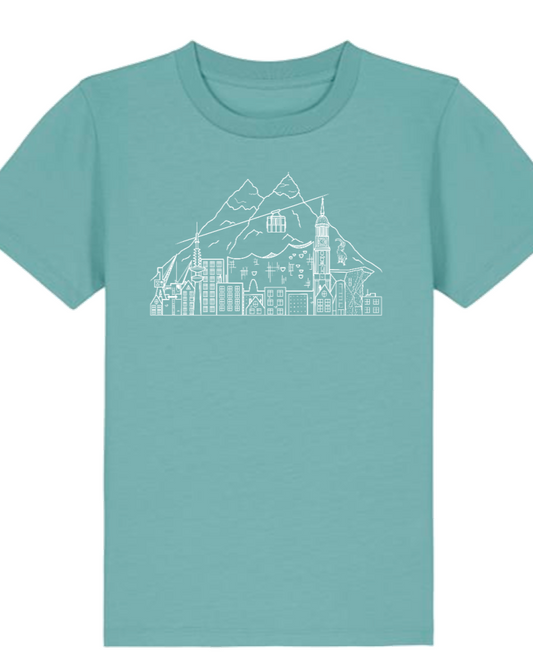 T-Shirt für Kinder Hamburg trifft Alpen