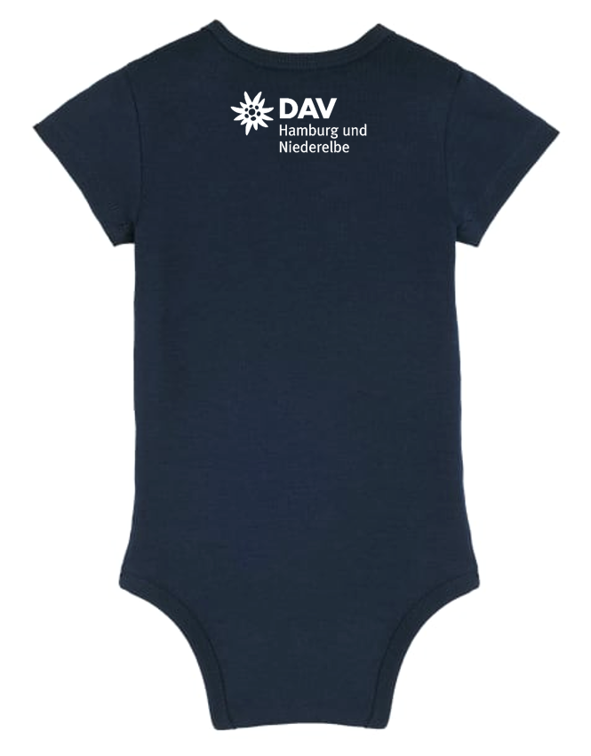 Kurzärmeliger Baby-Body Berge & Herz