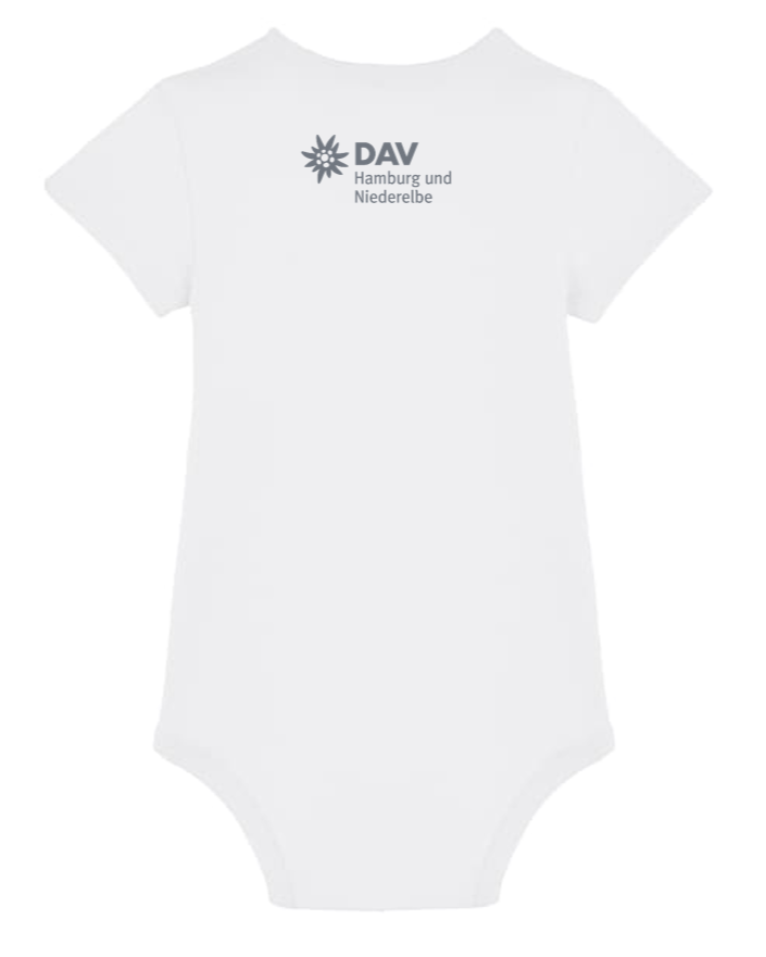 Kurzärmeliger Baby-Body Berge & Herz